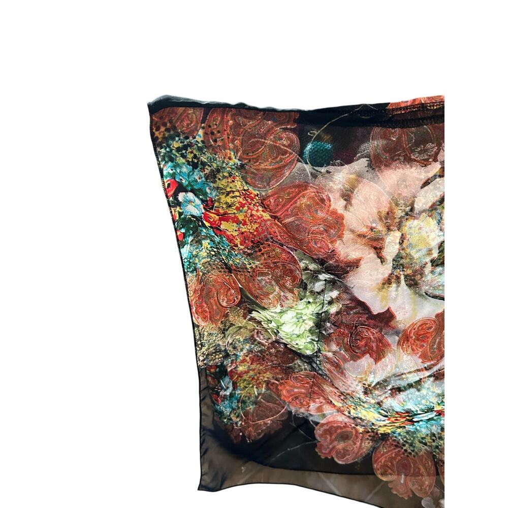 DJT Beachy sheer cover-up poncho lightweight flowy - Picture 5 of 6